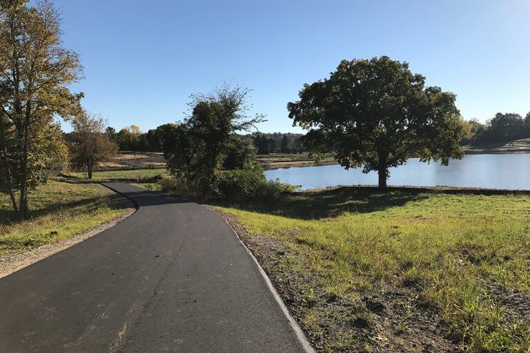 A road near a lake in Orono MN