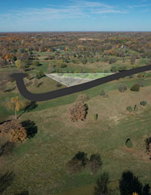 A plot of Lakeview Orono land near the woods