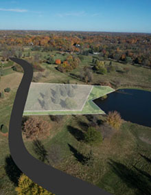 A plot of Lakeview Orono land that overlooks the lake