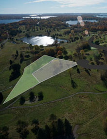 A triangular plot of land in Lakeview Orono