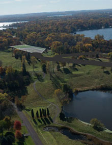 A plot of land near the woods in the Lakeview Orono area