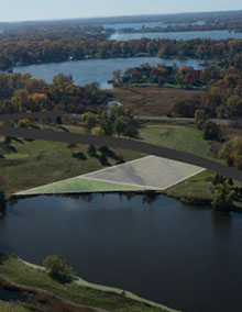 A plot of Lakeview Orono land that overlooks the lake