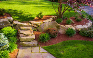 A completed landscape project that looks beautiful